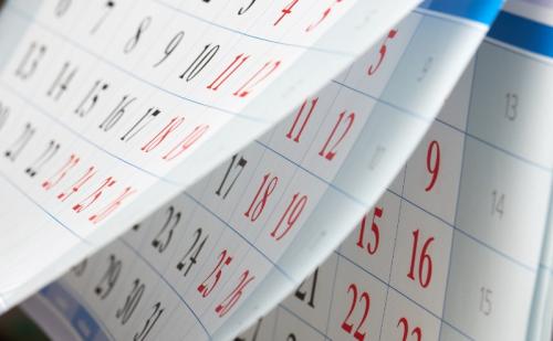 Disponibilité et ouverture du cabinet d'ostéopathie sur la période de Mai